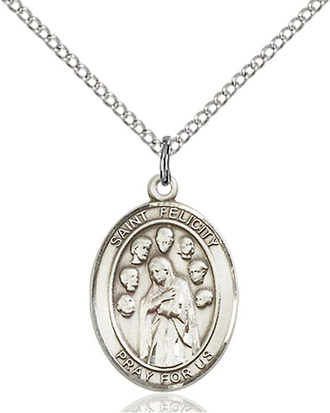 Extel Medium Oval Sterling Silver St. Felicity Pendant