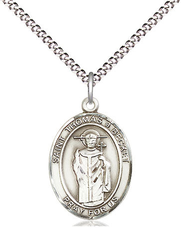 Extel Medium Oval Pewter St. Thomas A Becket Pendant