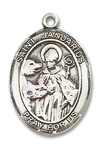 Extel Medium Oval Sterling Silver St. Januarius Medal Made in USA