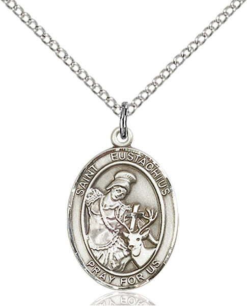 Extel Medium Oval Sterling Silver St. Eustachius Pendant