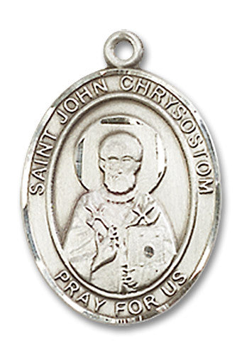 Extel Medium Oval Sterling Silver St. John Chrysostom Medal