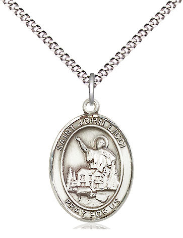Extel Medium Oval Pewter St. John Licci Pendant 18 Inch
