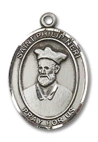 Extel Medium Oval Sterling Silver St. Philip Neri Medal