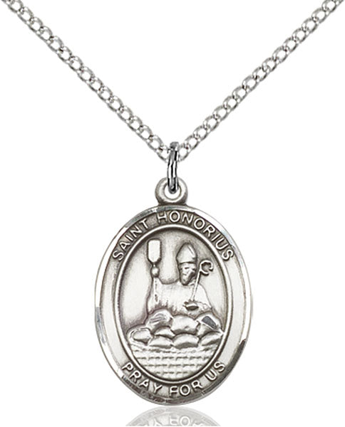 Extel Medium Oval Sterling Silver St. Honorius Pendant