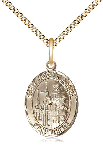 Extel Medium Oval 14kt Gold Filled St. Jacob Pendant
