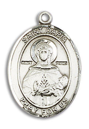 Extel Medium Oval Sterling Silver St. Daria Medal Made in USA