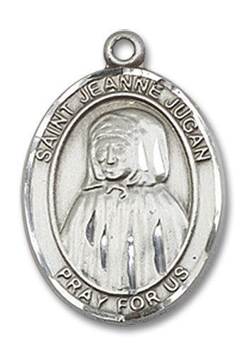 Extel Medium Oval Sterling Silver St. Jeanne Jugan Medal
