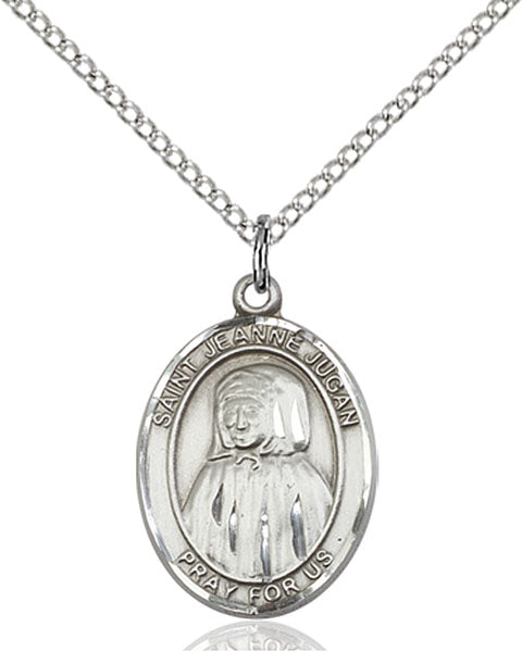 Extel Medium Oval Sterling Silver St. Jeanne Jugan Pendant