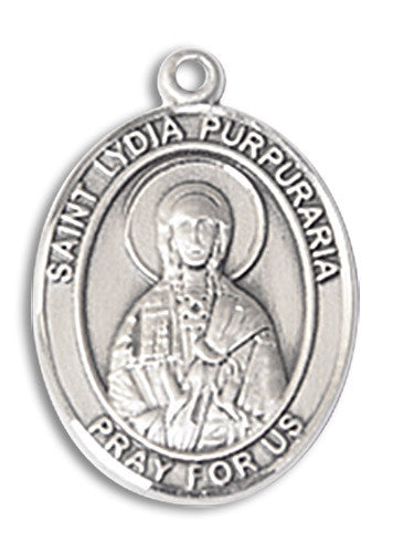 Extel Medium Oval Sterling Silver St. Lydia Medal Made in USA