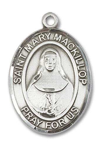 Extel Medium Oval Sterling Silver St. Mary Mackillop Medal