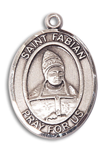Extel Medium Oval Sterling Silver St. Fabian Medal Made in USA