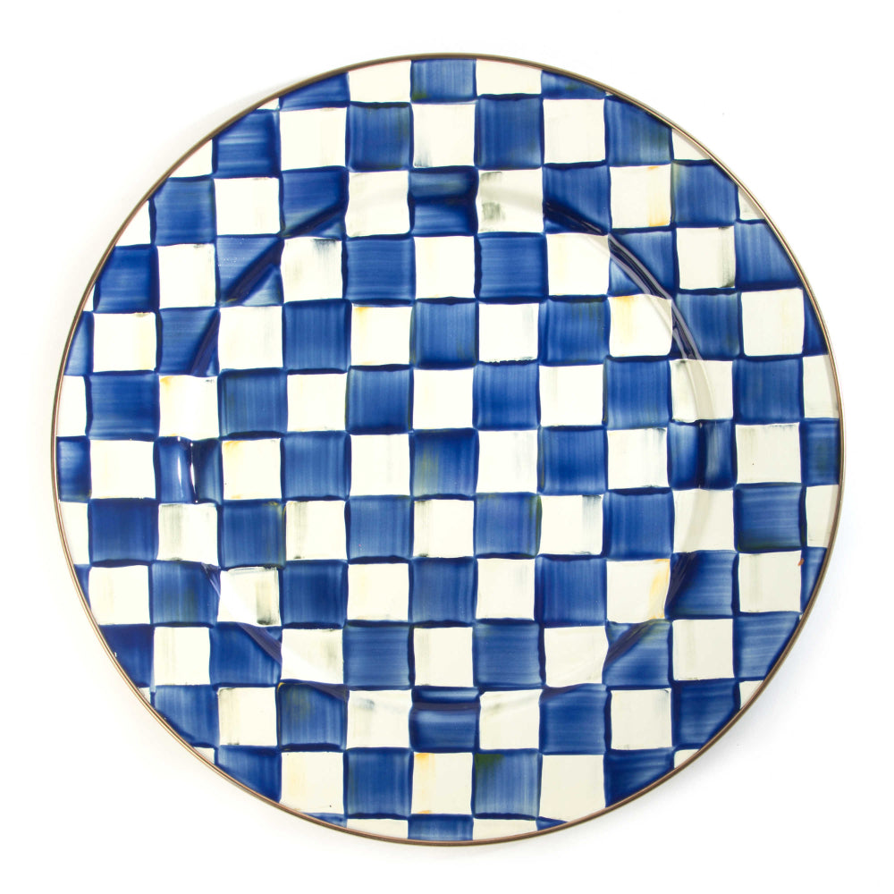 MacKenzie-Childs Royal Check Enamel Serving Platter