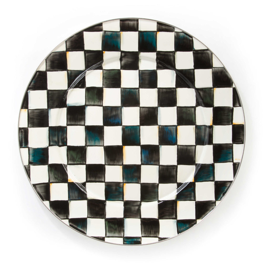 MacKenzie-Childs Courtly Check Enamel Serving Platter