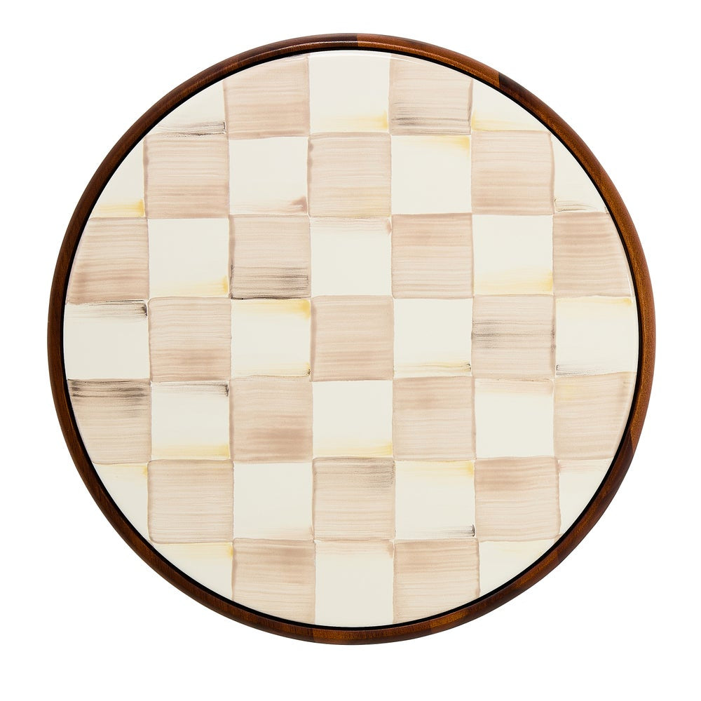 MacKenzie-Childs Mocha Check Large Trivet