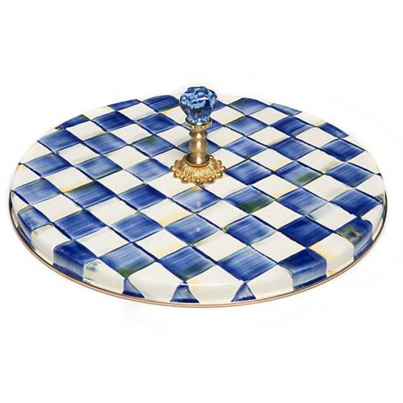 MacKenzie-Childs Royal Check Enamel Cheese Course