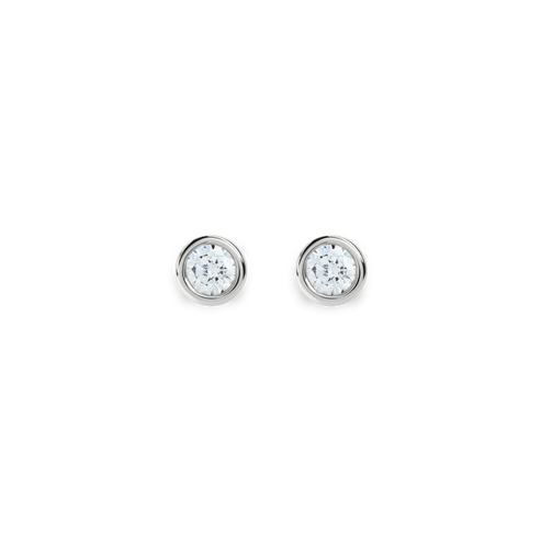 1/4 Carat Round Diamond Bezel Studs S1820303978-C-14kWG-OS-IND