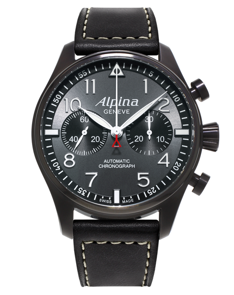 Alpina AL-860GB4FBS6 Startimer Pilot Manufacture Chronograph Blackstar Black Dial