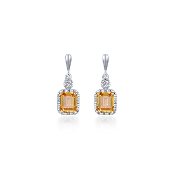 Lafonn Birthstone Emerald November Yellow Topaz Earring BE007YTP00