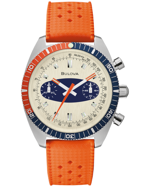 Bulova 98A254 Surfboard Chronograph A Stainless Steel Watch Orange