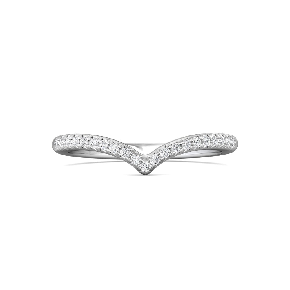 Martin Flyer 14k Gold Curved Diamond Band