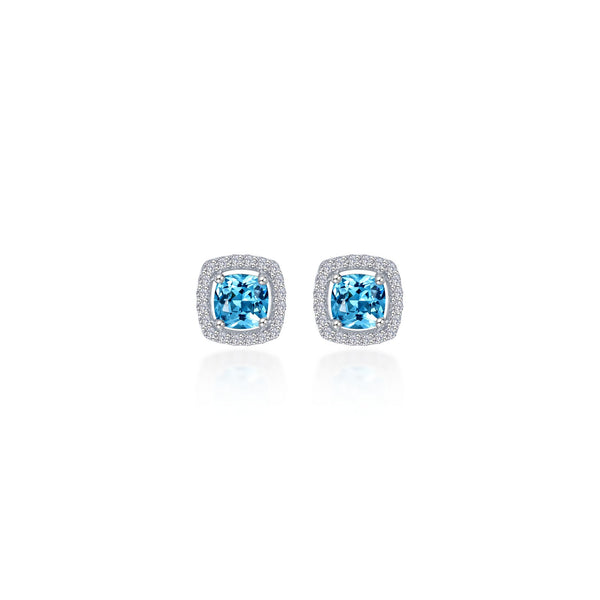 Lafonn Classic Cushion Blue Blue Topaz Earring E0329BTP00
