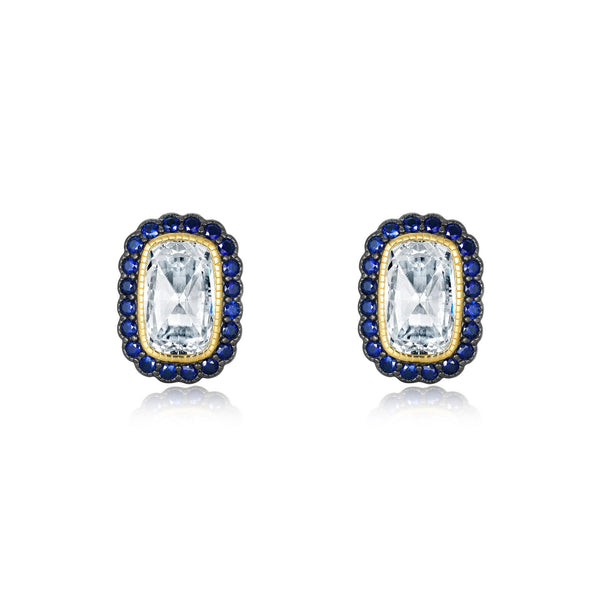 Lafonn Heritage Cushion Blue Sapphire Earring E0566CST00