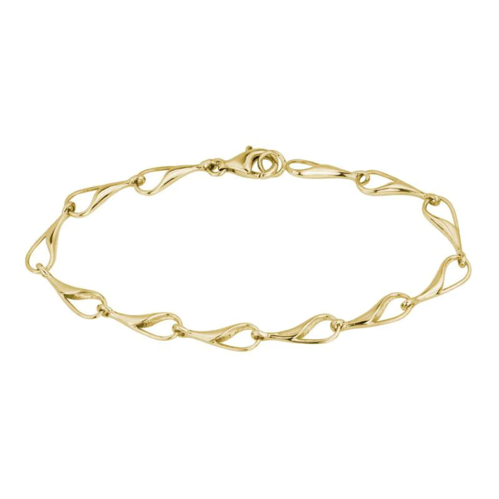 14k Gold Needle's Eye Bracelet, 7"