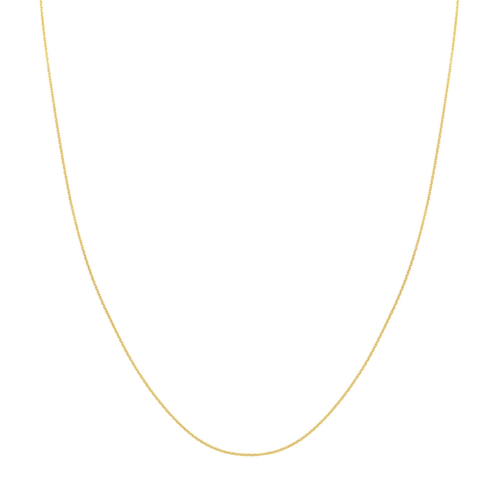 14k Gold Diamond-Cut .8mm Cable Chain