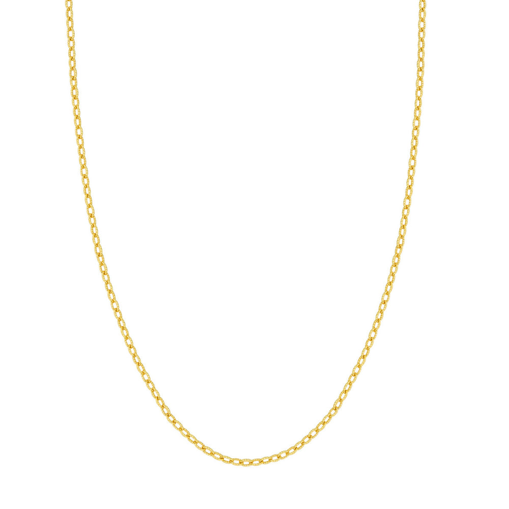 14k Gold Designer Rolo Chain 18"