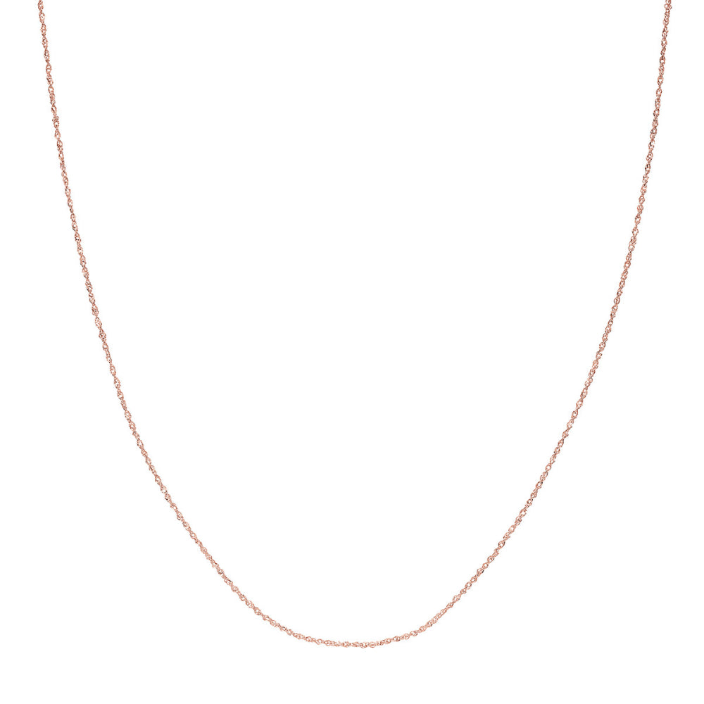 14k Rose Gold 1.15mm Sparkle Singapore Chain, 20"