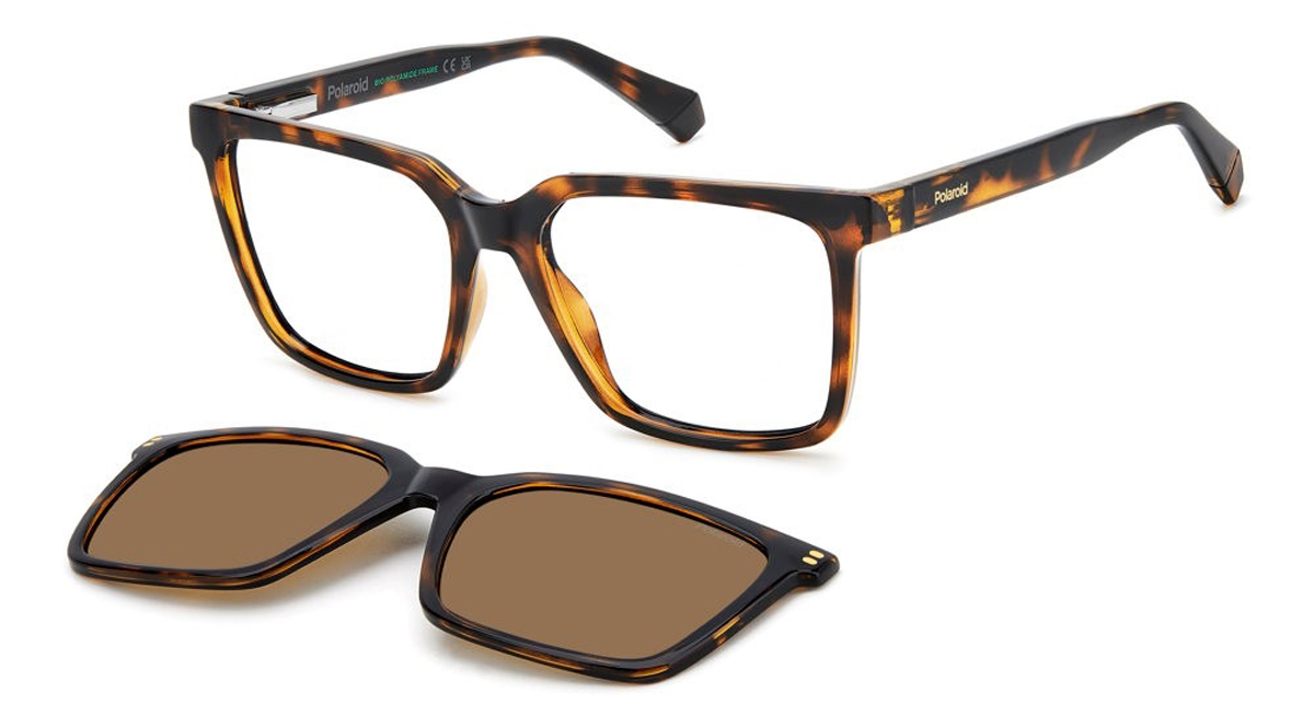 Polaroid PLD D 556/CS W/ Clip-On Eyeglasses