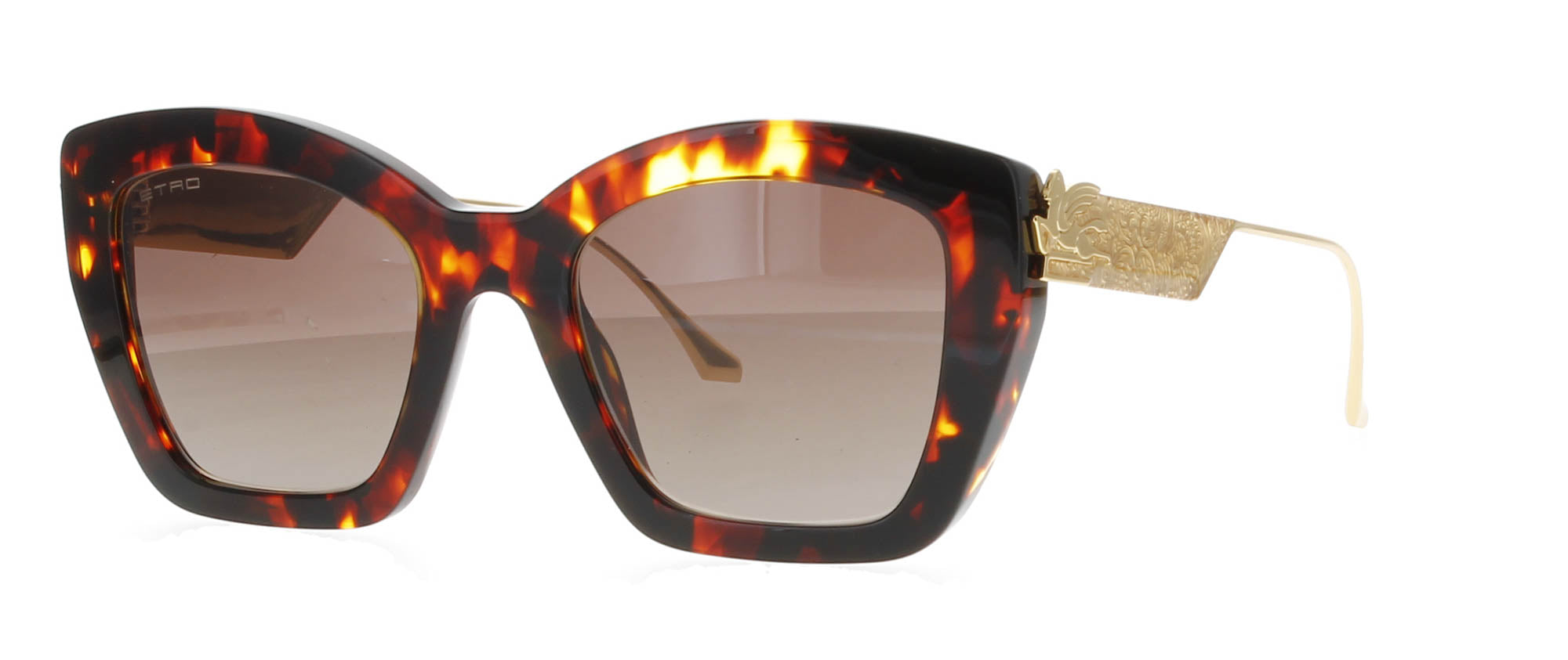 ETRO Havana and Gold Sunglasses
