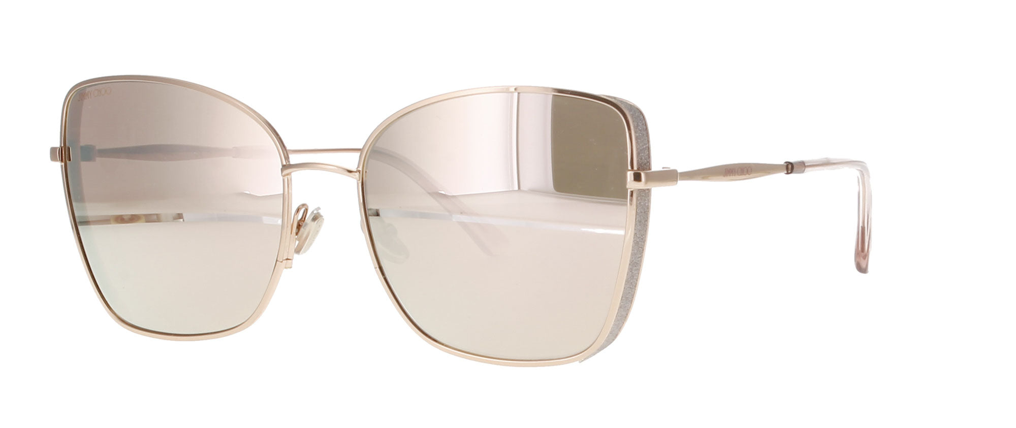 JIMMY CHOO Mirror Metal Glitter Sunglasses