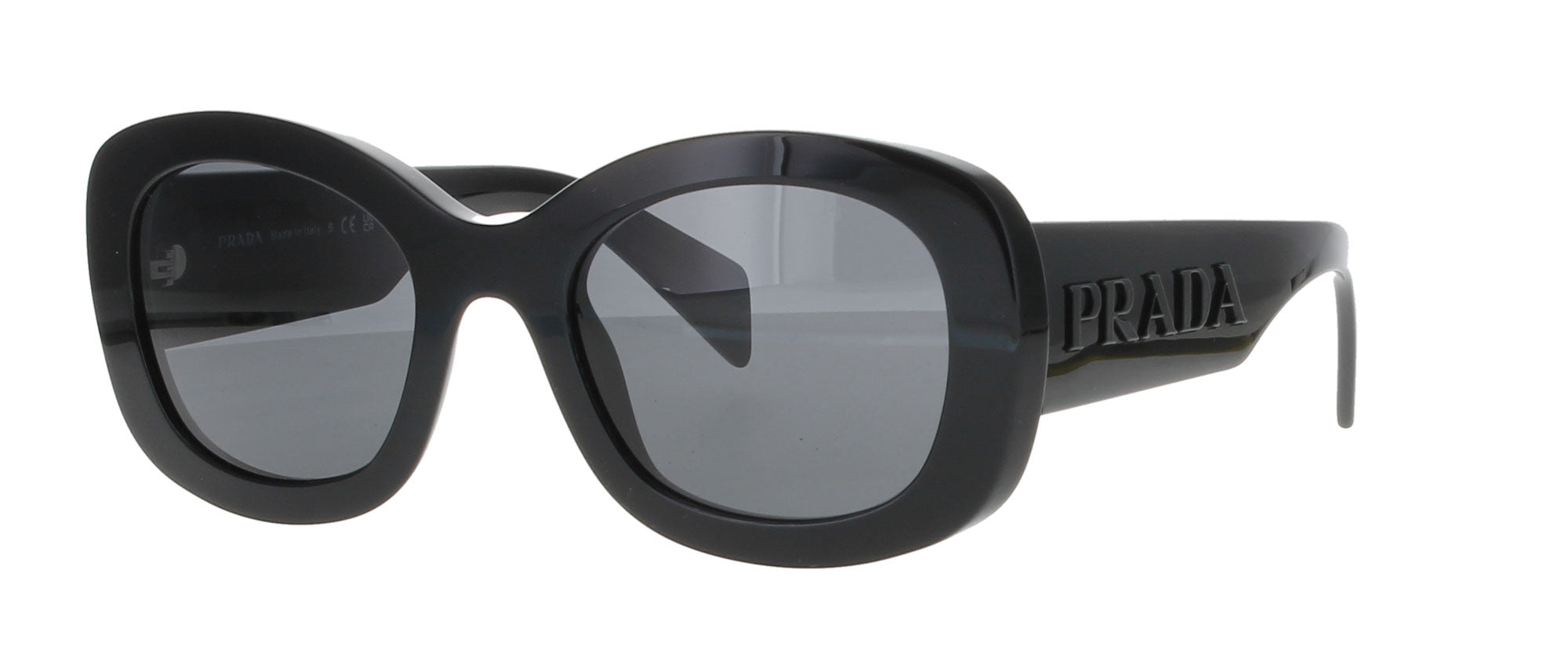 PRADA Black Oval Sunglasses