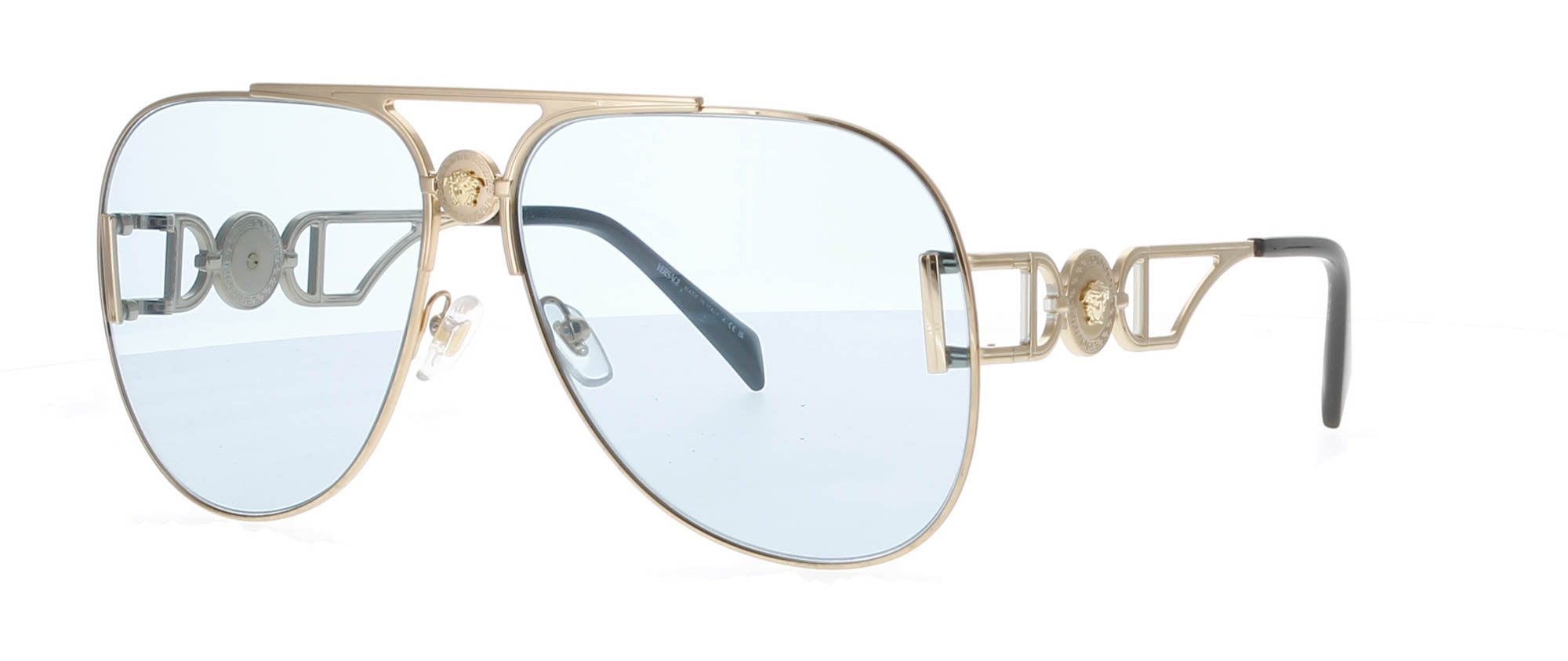 VERSACE Gold Oversized Sunglasses