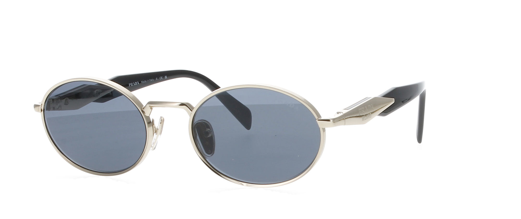 PRADA Metal Oval Sunglasses