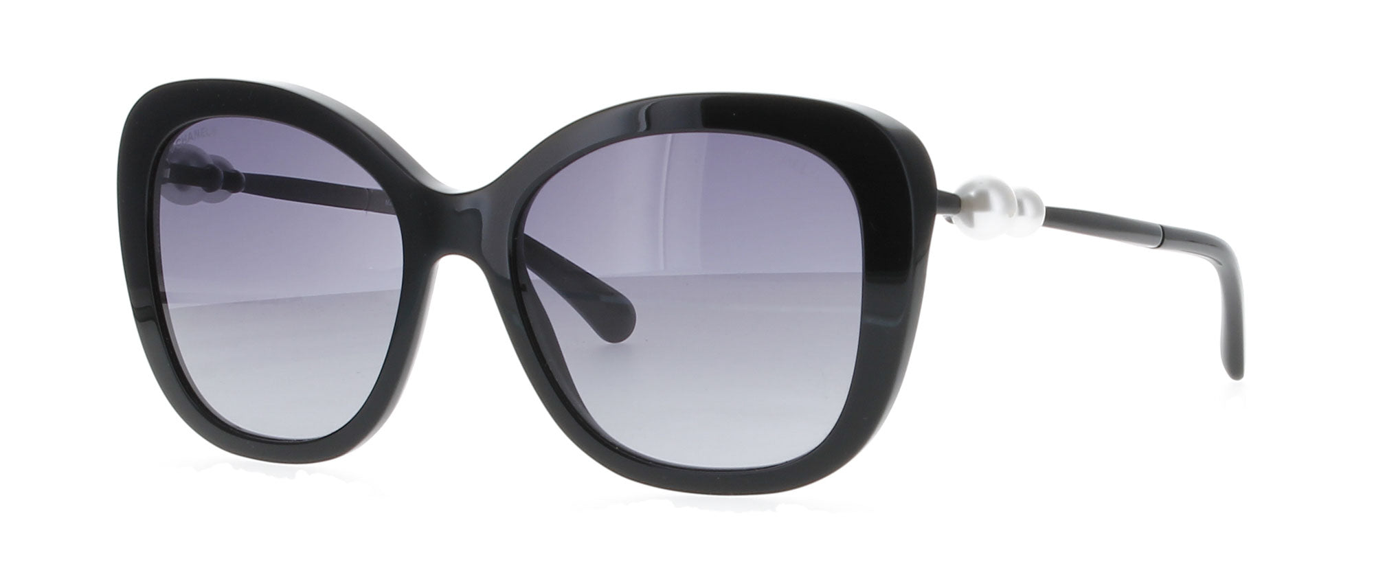 CHANEL Black with Pearl Sunglasses