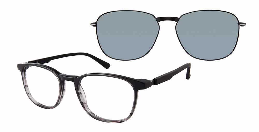 Revolution w/Magnetic Clip Ons Travis w/Magnetic Clip-On Eyeglasses