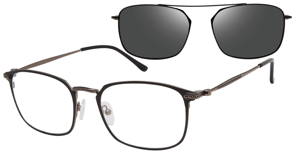 Revolution w/Magnetic Clip Ons Stockton w/Polarized Clip-On Eyeglasses