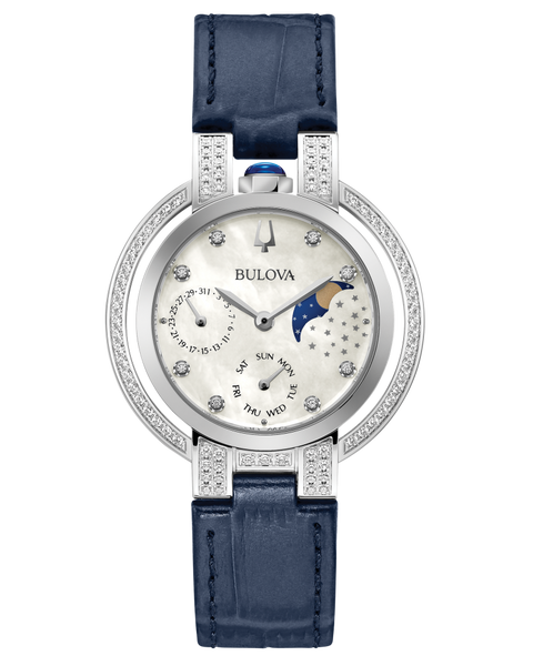 Bulova 96R237 Rubaiyat Goddess of Time 78 Diamonds Moonphase Watch