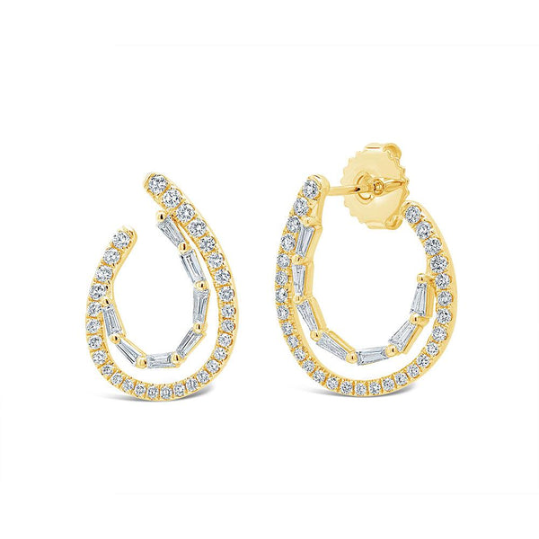 0.81CT DIAMOND BAGUETTE EARRING