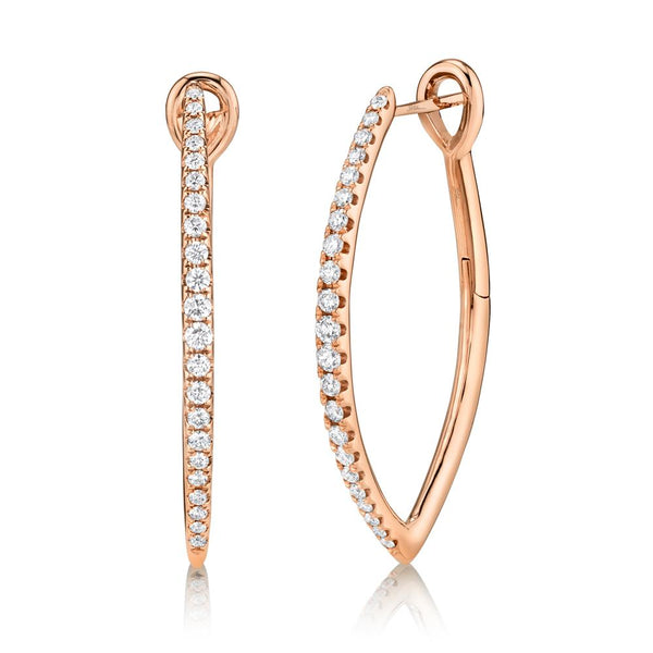 0.75CT DIAMOND HOOP EARRING