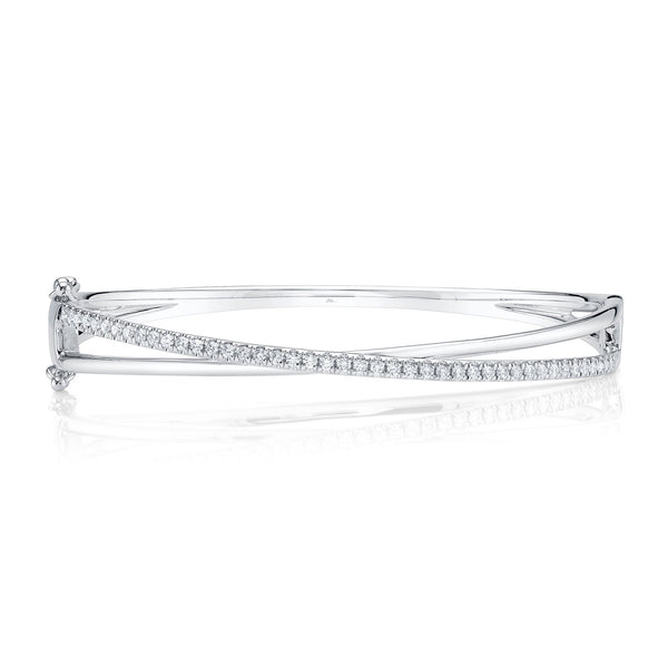 0.56CT DIAMOND "X" BANGLE