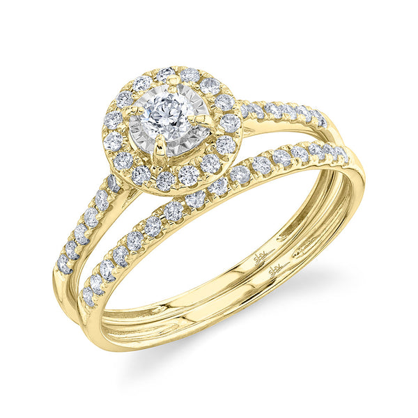 0.48CT DIAMOND WEDDING SET ROUND