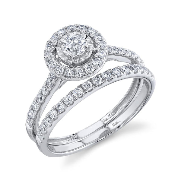 0.80CT DIAMOND WEDDING SET ROUND 2-PC