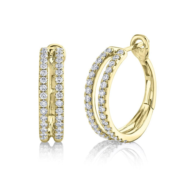 0.79CT DIAMOND HOOP EARRING