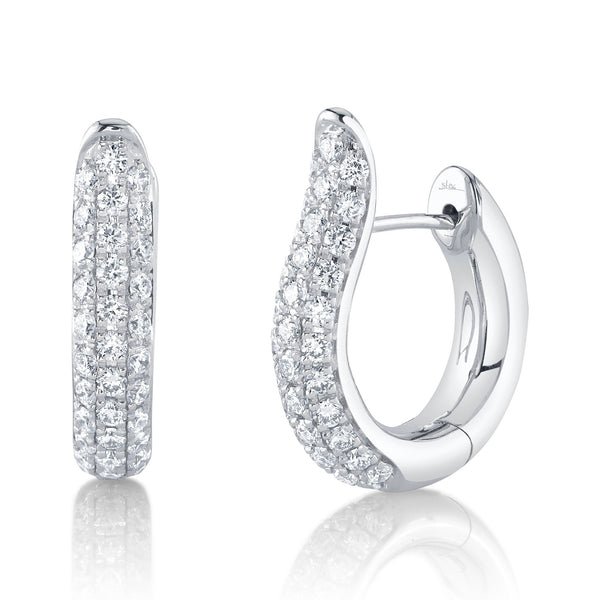 0.93CT DIAMOND HOOP EARRING