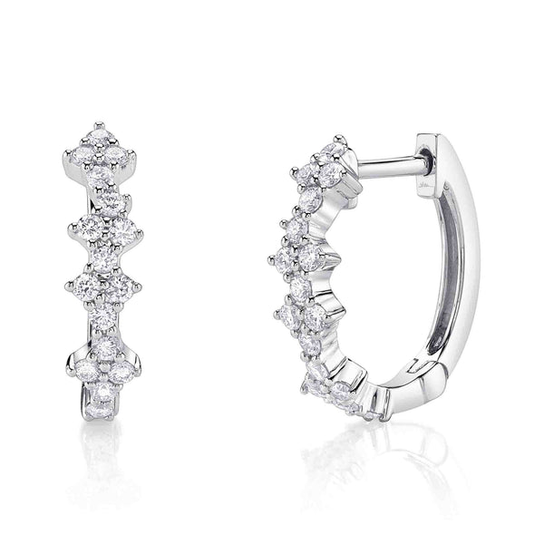 0.37CT DIAMOND OVAL HUGGIE EARRING