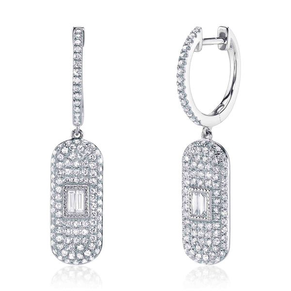 0.94CT DIAMOND BAGUETTE EARRING