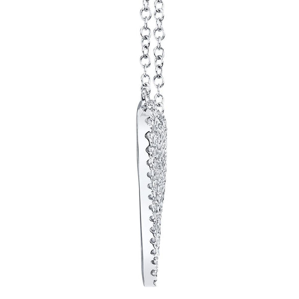 Shy Creation 0.21Ct Diamond Pave Heart Necklace SC55002004